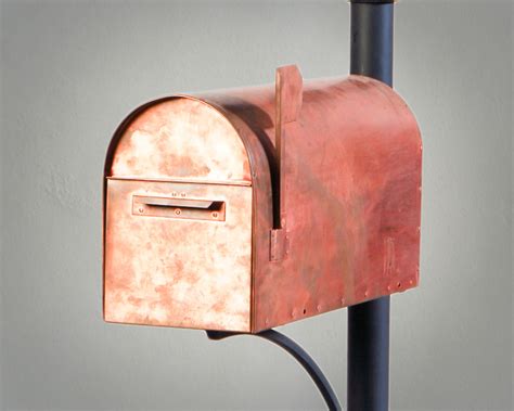 copper metal box|copper mailboxes residential without post.